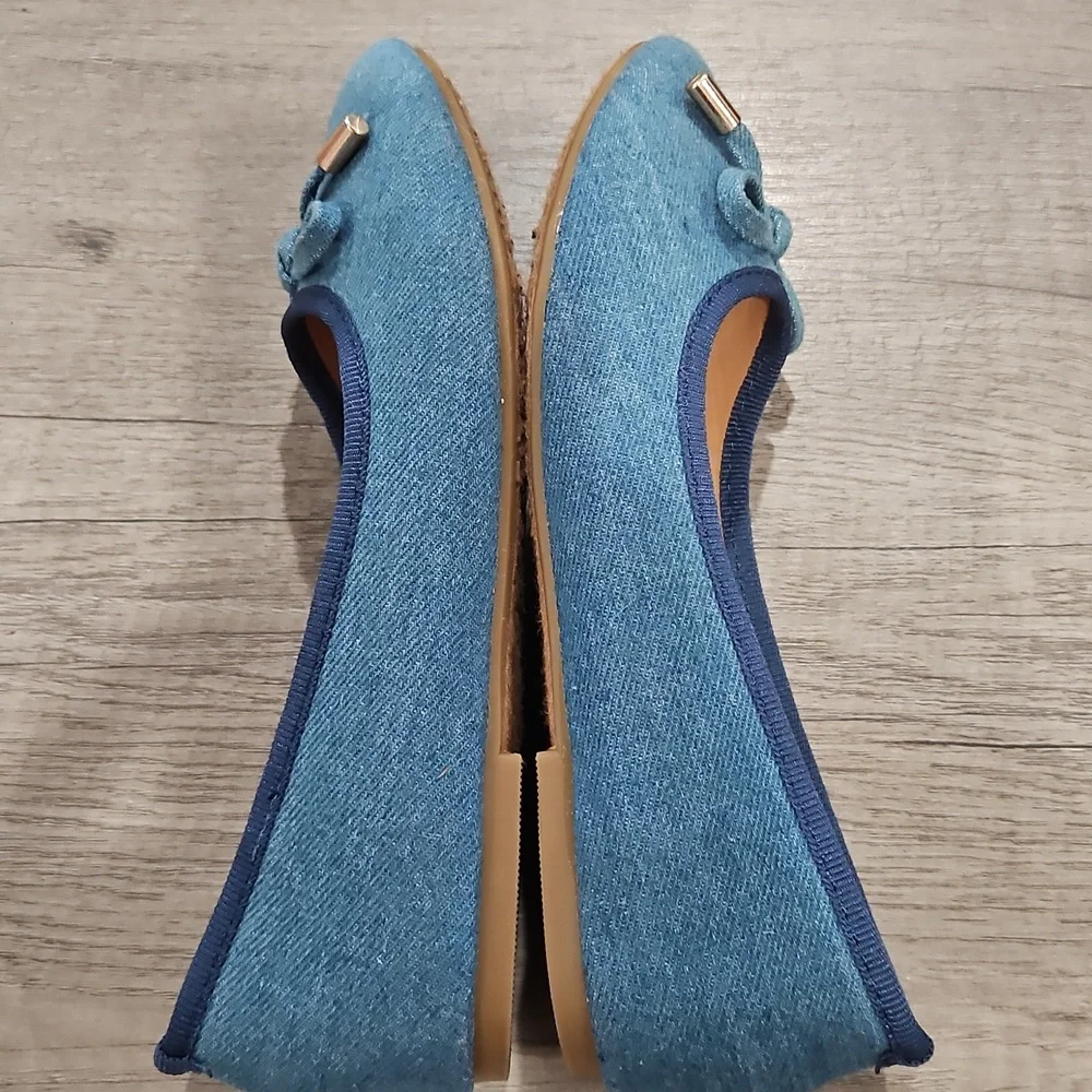 Mossimo Blue Jean Bow Flats Girl's size 1
